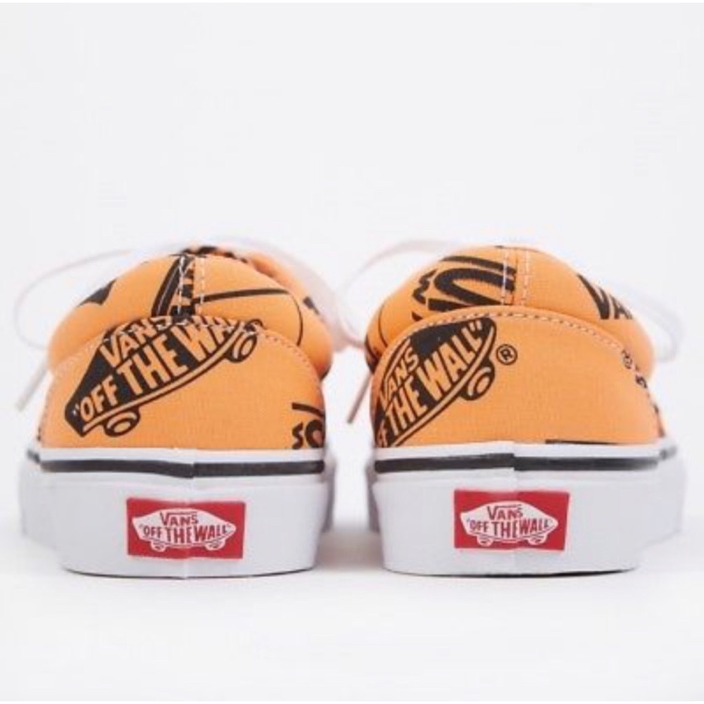 Vans Era Logo Tangerine & Black Skates Shoes - Picture 4 of 8